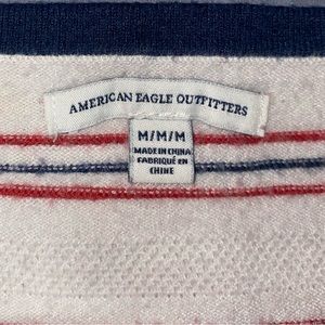 Off the Shoulders Red & Blue Cropped Top